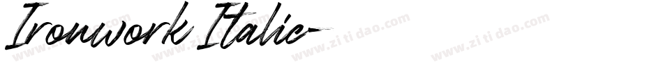 Ironwork Italic字体转换